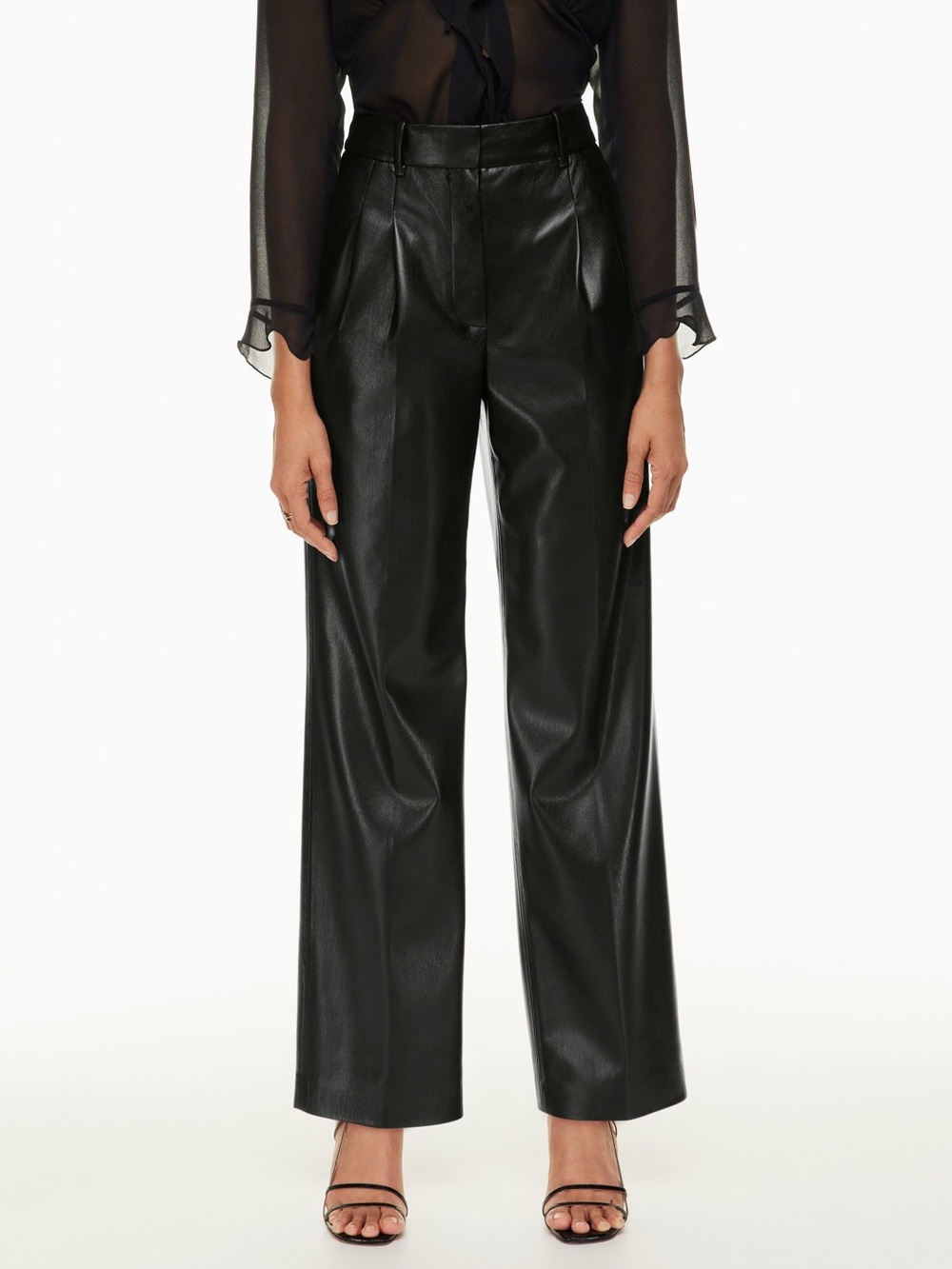 Artrizia Wilfred effortless 
High-waisted wide-leg Vegan Leather pants